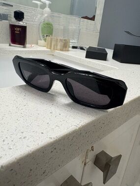 Prada Black Angular Cat-Eye Sunglasses